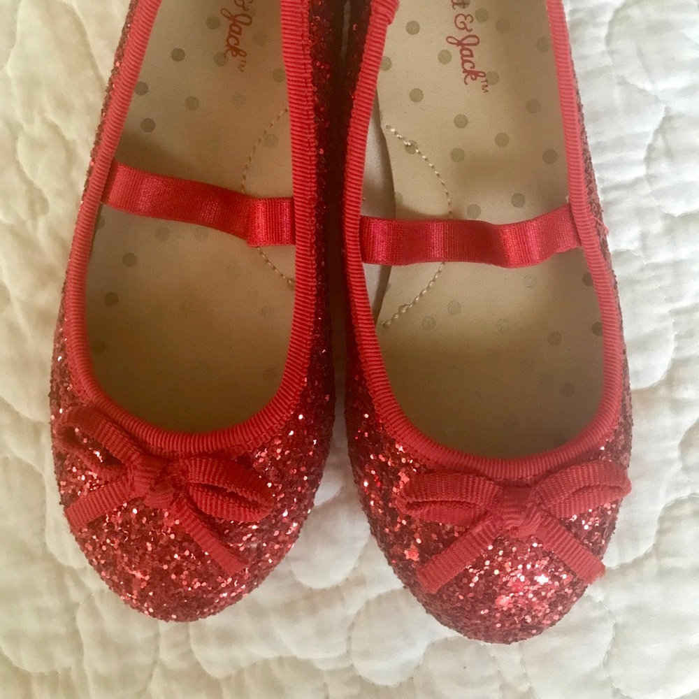❤️ Ruby red glitter dress Mary Janes sz 9❤️